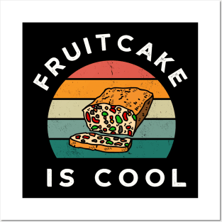 Retro Fruitcake is Cool Funny Christmas Posters and Art